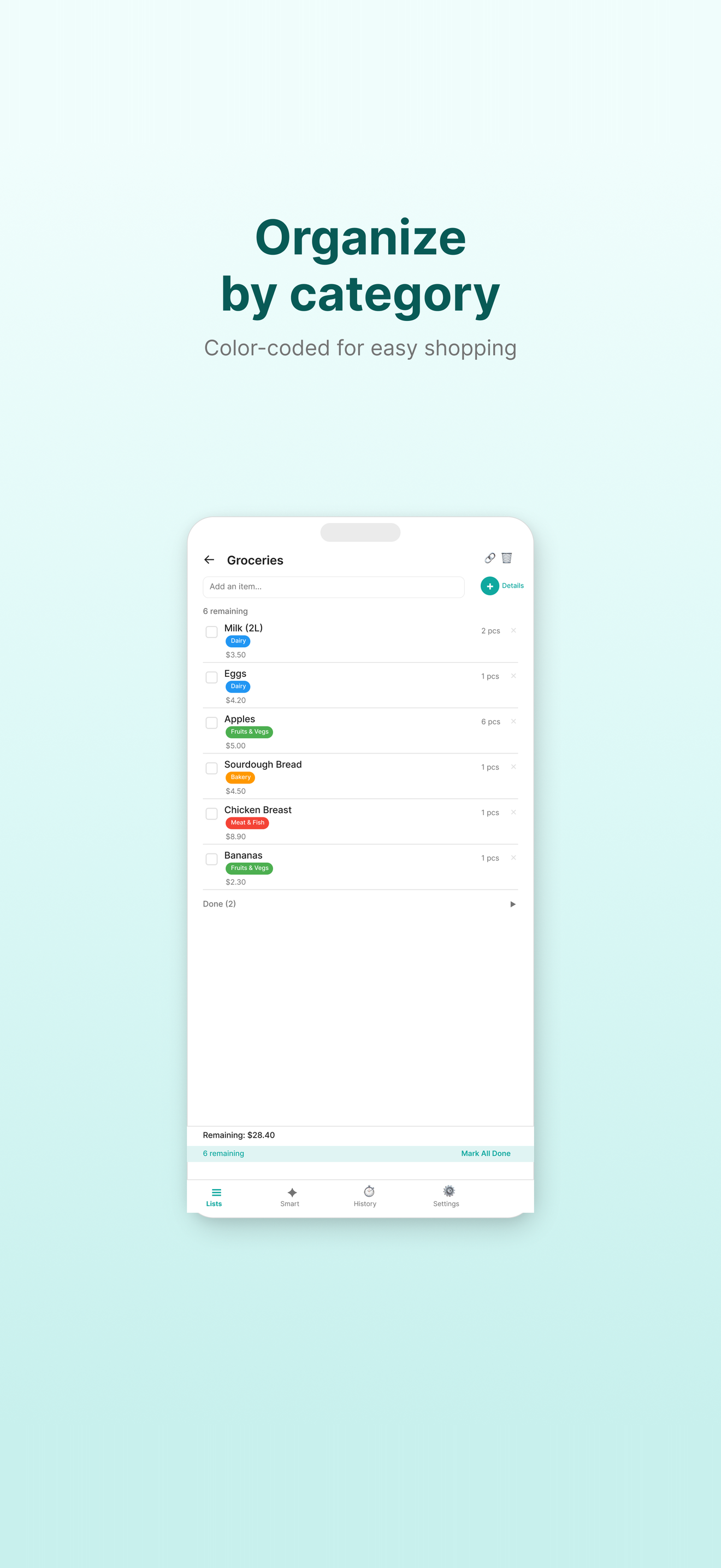 Pair: Smart Shopping List screenshot 2