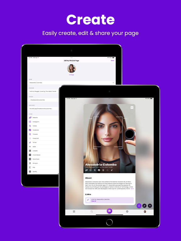 WhoDat: Celebrity Search iPad screenshot 3 - Reference app