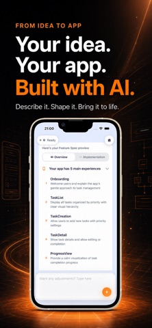 AI app builder: Vibecode screenshot