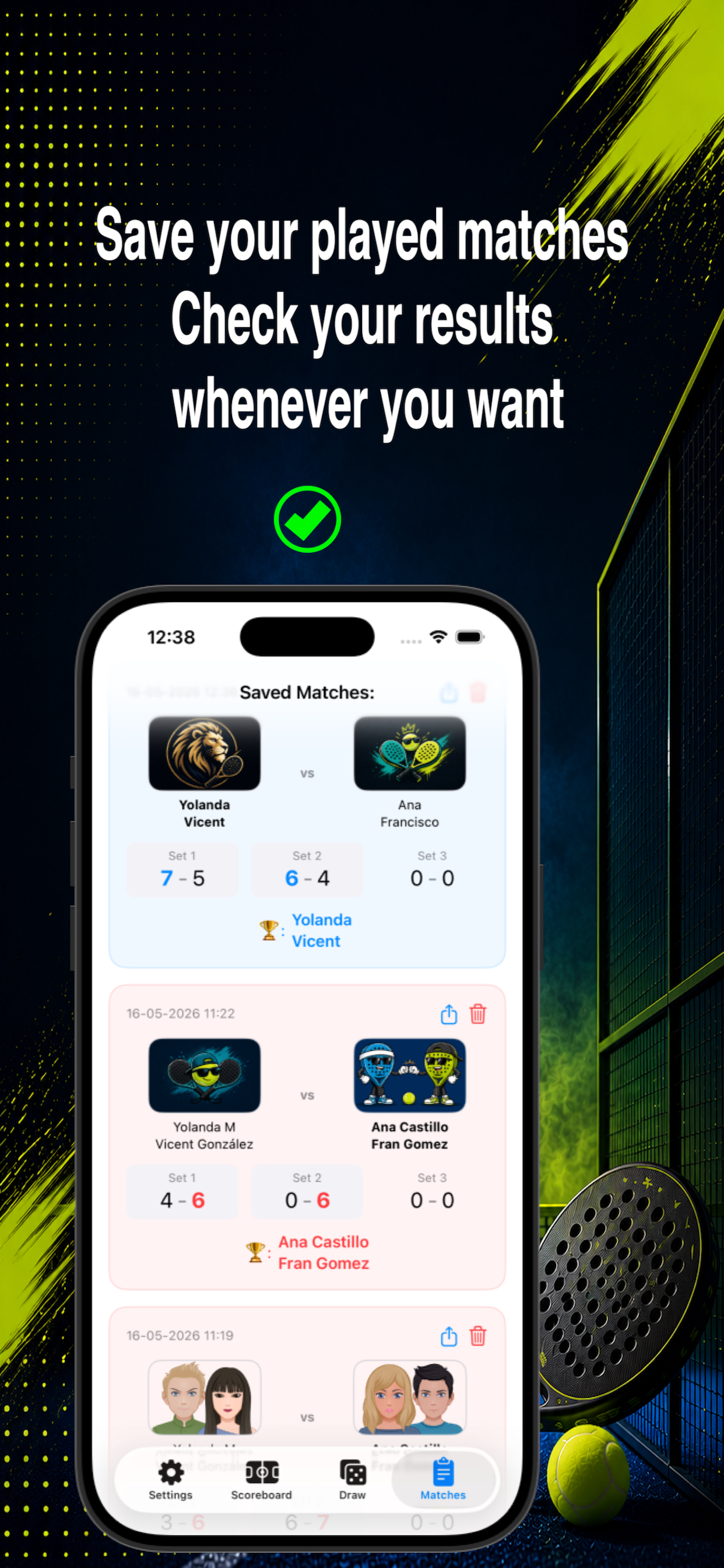 Paddle Scoreboard padel screenshot 5