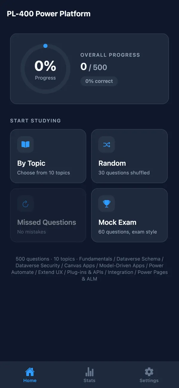 Screenshot #1 pour PL-400 Power Platform Dev Prep