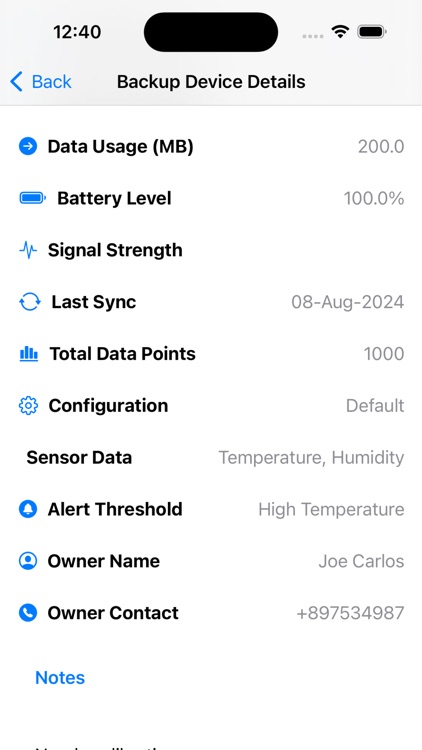 IoT Devices Backup Info