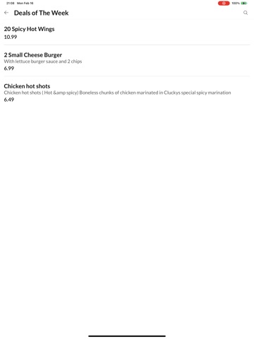 Clucky’s Fried Chicken iPad screenshot
