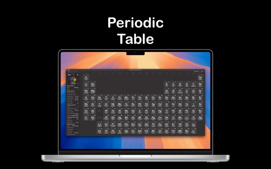 #1. Periodic Table Chemistry 2025M (macOS) 由: Hugo Pinon
