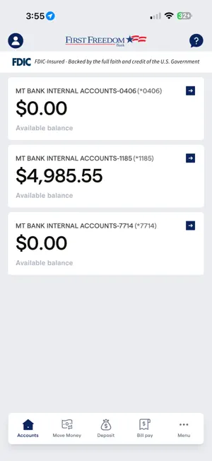 First Freedom Mobile Banking screenshot 1