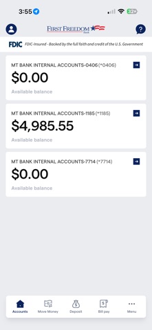 First Freedom Mobile Banking Screenshot 1 of 4