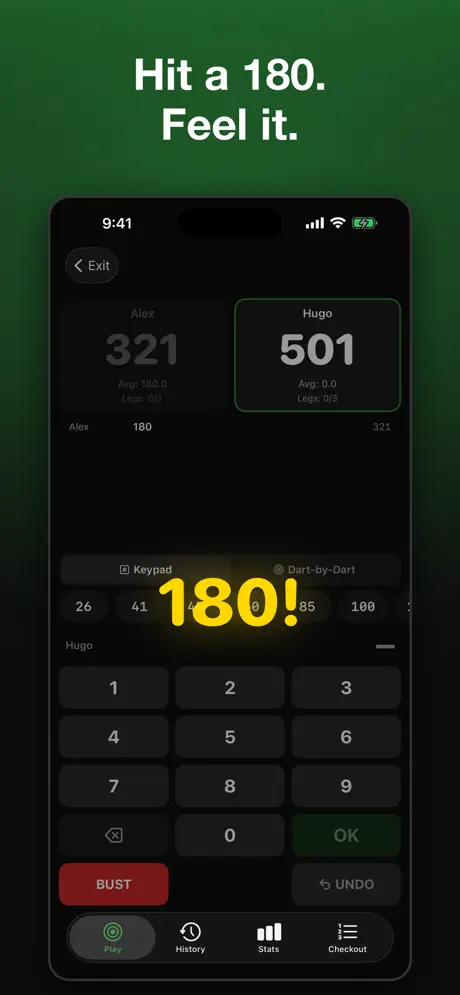 Darts Tracker - Score & Stats — captura de pantalla del iPhone 2