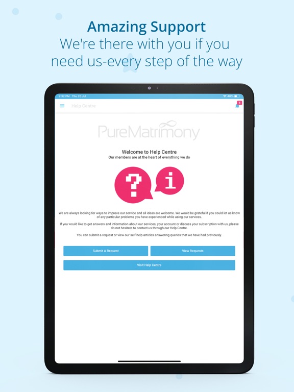 Pure Matrimony iPad screenshot 7 - Social Networking app