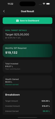 Compound Interest & Goal Calc screenshot