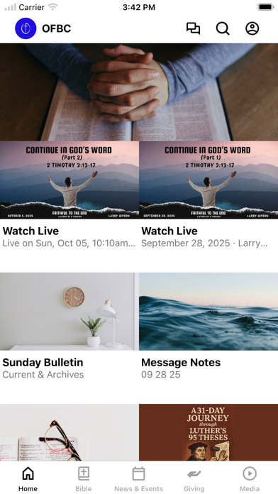 Oneonta FBC iPhone screenshot 1 - Education app