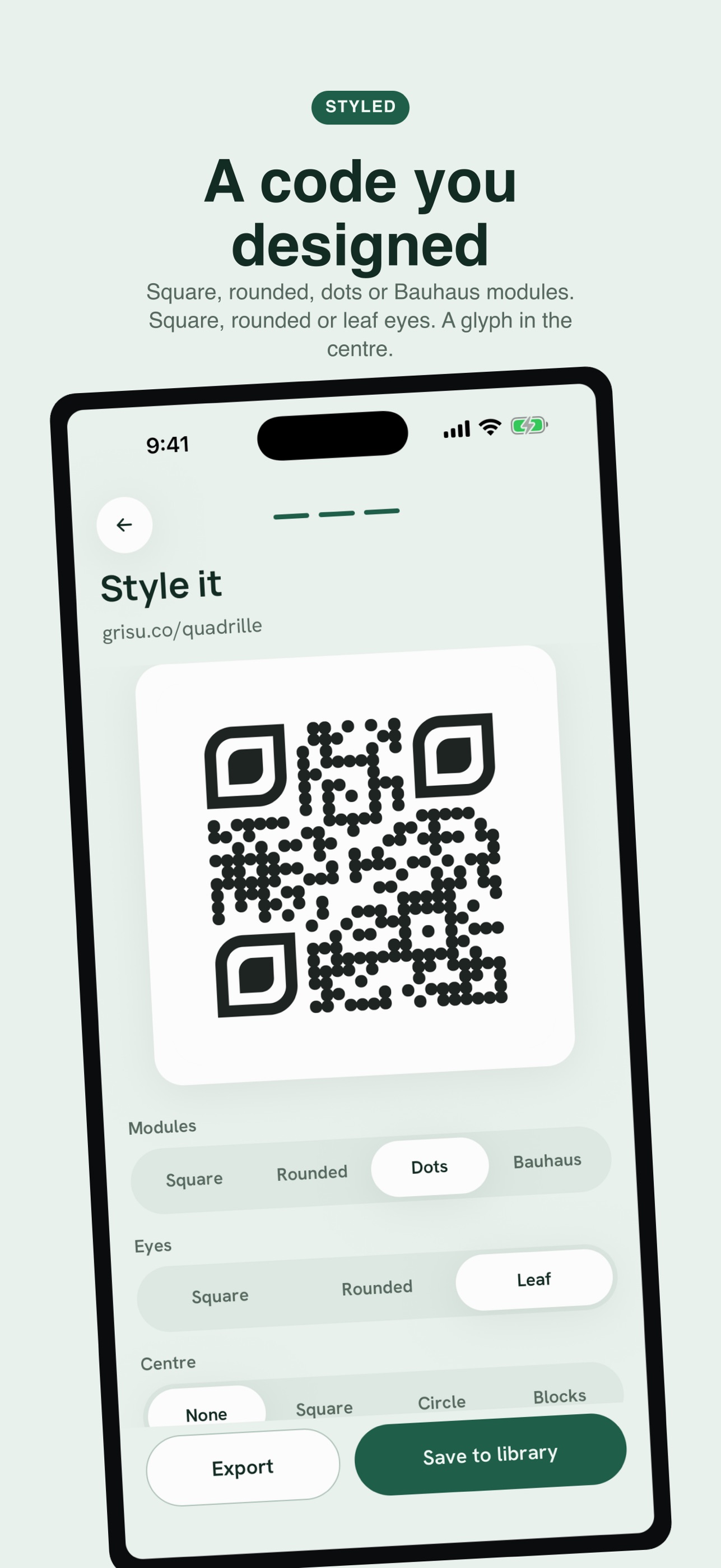 Screenshot 1 of Quadrille: QR Scanner & Maker