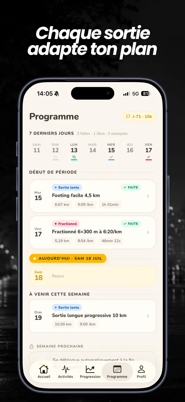 Screenshot #2 pour Bolty: Coach IA & Plan Running