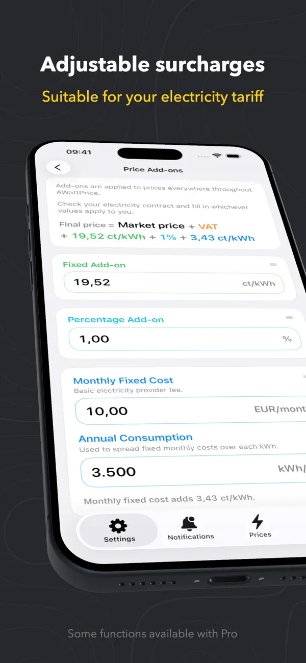 Screenshot #3 pour AWattPrice Electricity Prices