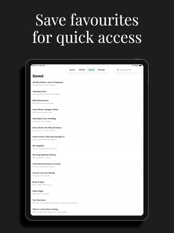 Hymns: Hymn Book iPad screenshot