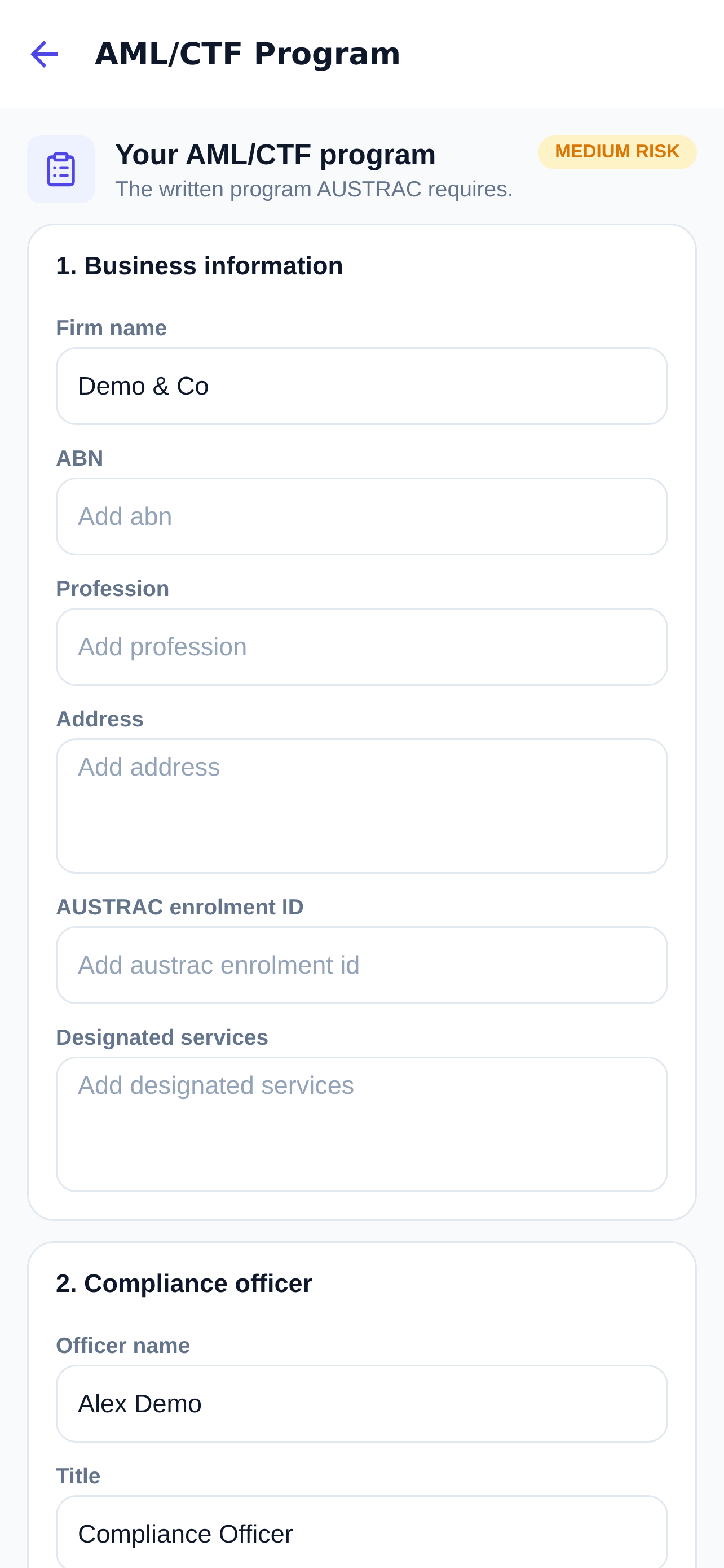CompliDesk screenshot 2