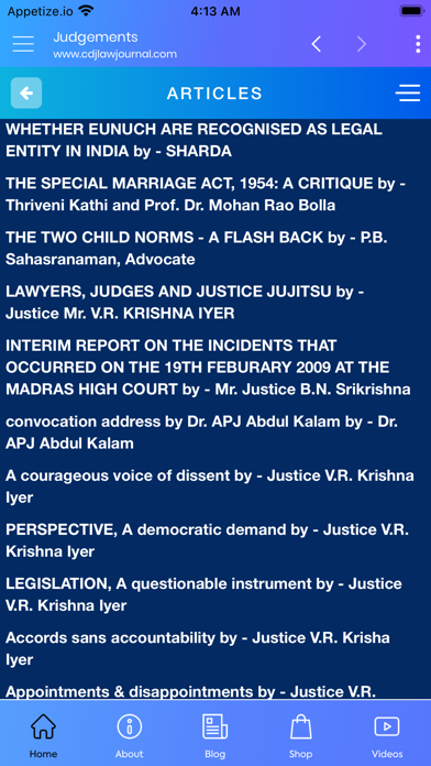 CDJ Law Journal App Screenshot