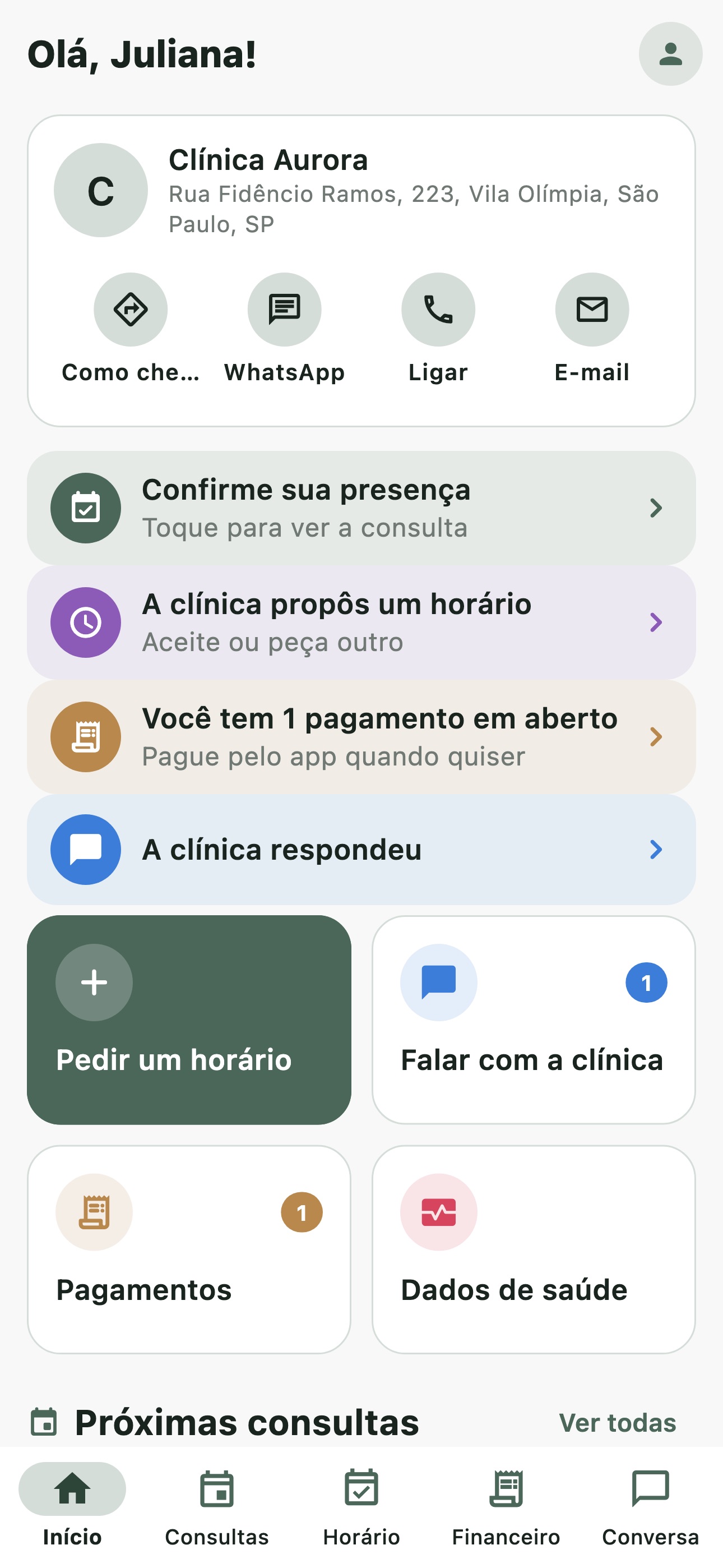 Screenshot 1 of All4Clinic: App do Paciente