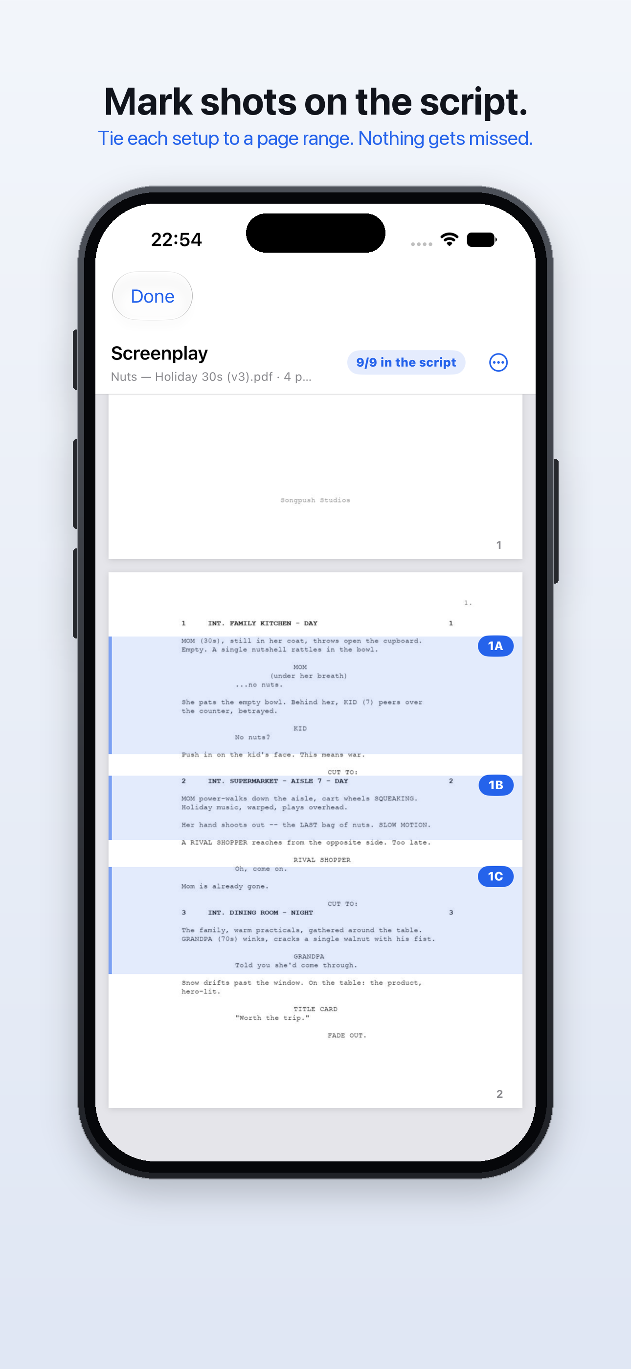 SHOTCALLER - Shot List Planner screenshot 2