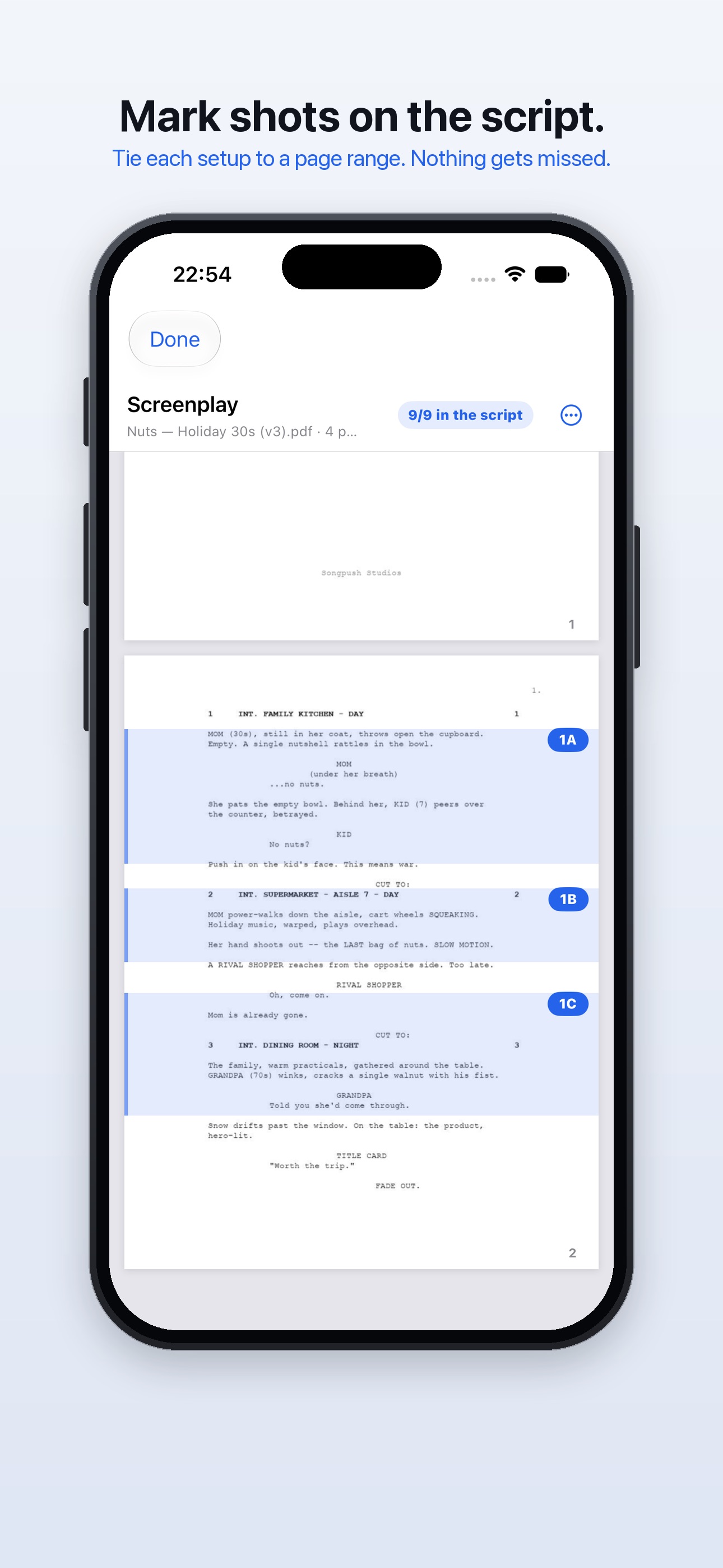 Screenshot 2 of SHOTCALLER - Shot List Planner