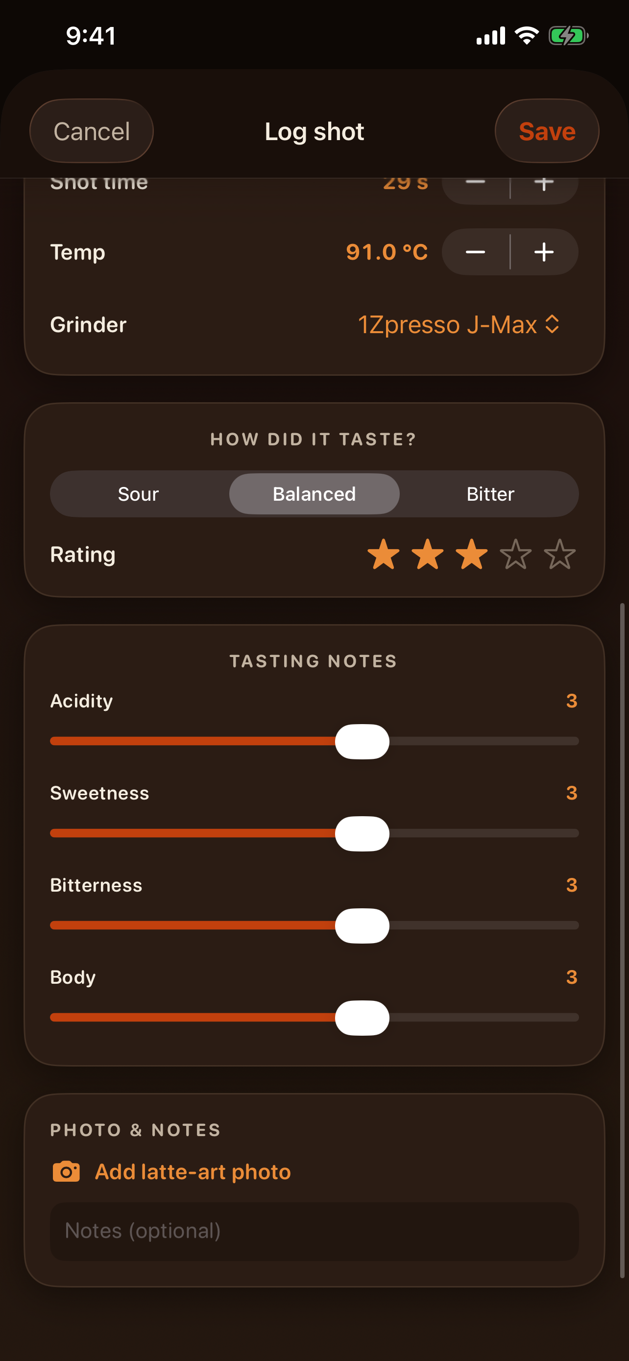 Dialin Espresso Journal screenshot 6