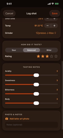 Dialin Espresso Journal Screenshot 6 of 10