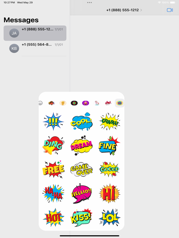 Screenshot #5 pour Comics Color Bubble Stickers