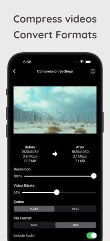 视频压缩 - 大小调整 screenshot