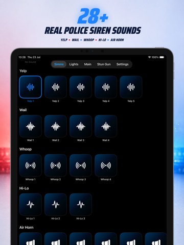 Police Lights, Siren, Strobe iPad screenshot