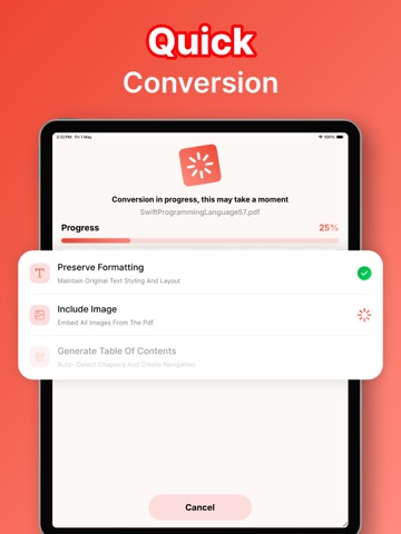 PDF to EPUB Converter - P2EQ iPad screenshot