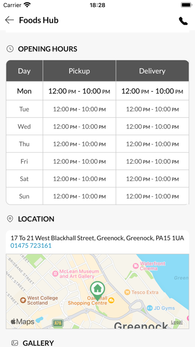 Foods Hub Greenock Screenshot