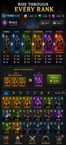 Dungeon Guild: Merge Defense iPhone screenshot