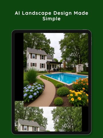 AI landscape design - YardAI iPad screenshot