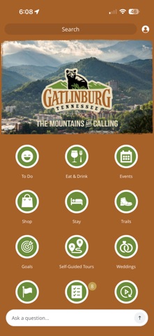 Visit Gatlinburg, Tennessee app screenshot