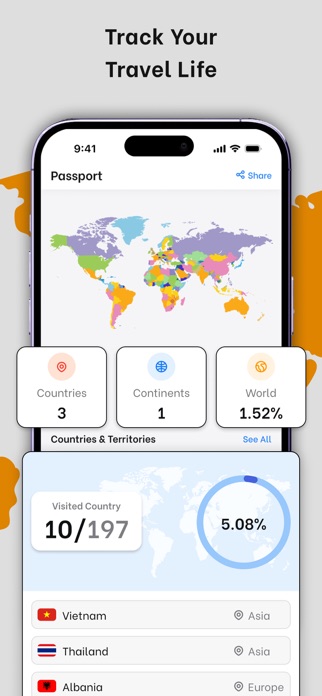 been: countries visited map Screenshot 3 of 5