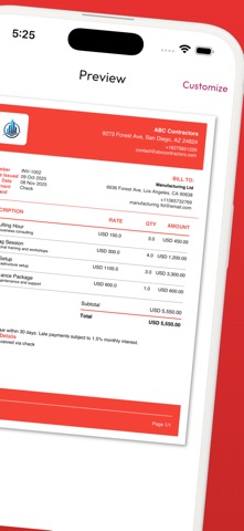 Invoice & Estimate Creator Screenshot 2 of 7
