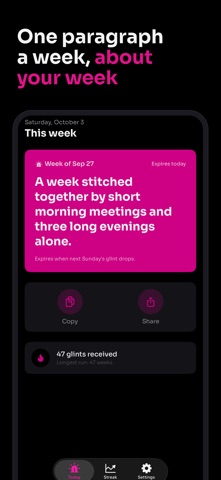 Pink Glint: Weekly Journal Screenshot 1 of 6