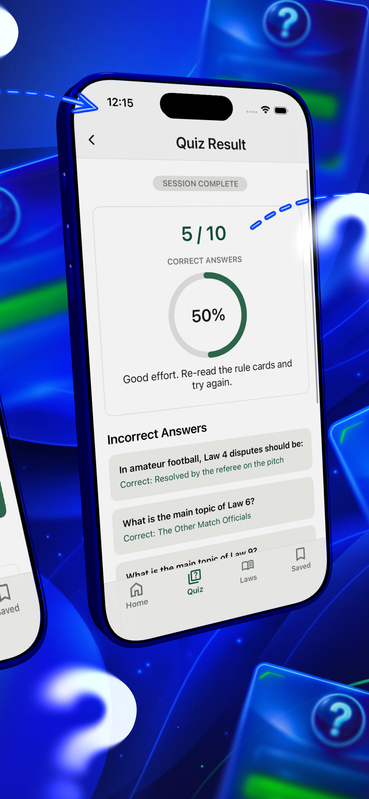 Rane BeFootball Laws Quiz screenshot 2