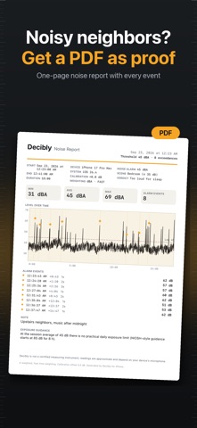Decibly: Noise Log & dB Meter Screenshot 2 of 5