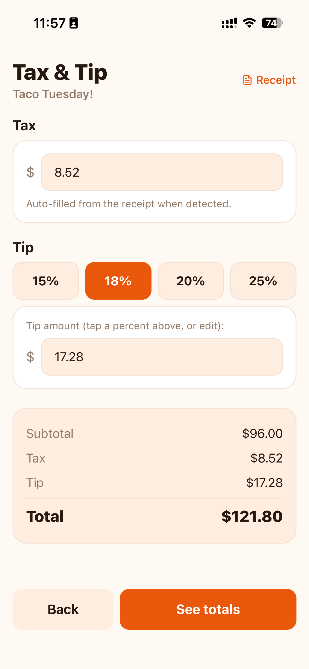 Spwit: Receipt Splitter screenshot 3