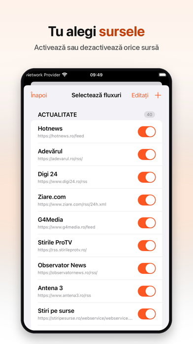 Știri din România iPhone screenshot
