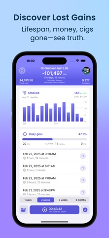 Stopcig: Stop Smoking Tracker screenshot