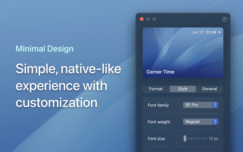 Corner Time (macOS) 由: Antidull Corner Time (macOS) 由: Antidull
