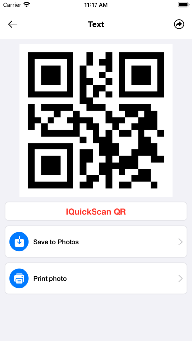 iQuickScan QR Screenshot