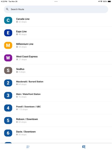 Vancouver Transit (TL) iPad screenshot