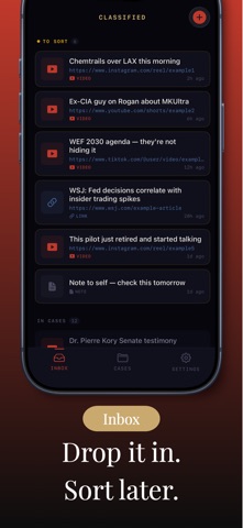 The Classified App: Research iPhone screenshot