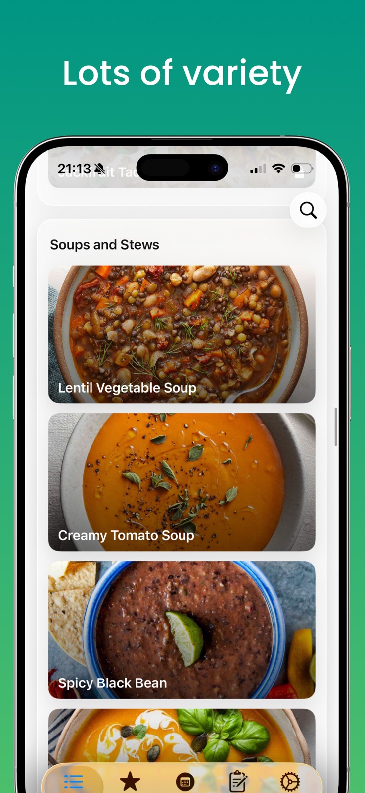 Meal Planner Free: For Vegans iphone screenshot 2
