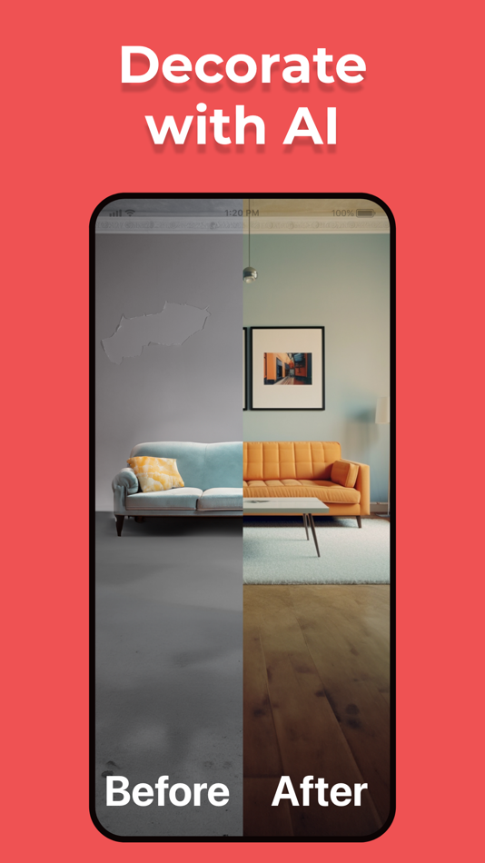 #1. Decory - AI Home & Room Design (iOS) 由: The AI Journey Inc.