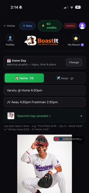 BoastIt - Sports Cards screenshot 1