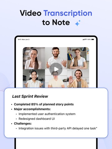 AI Notebook & Voice Memo iPad screenshot