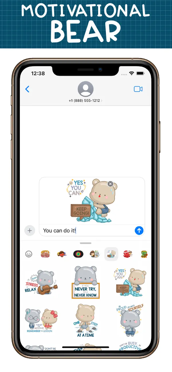Screenshot #1 pour Motivational Bear Stickers